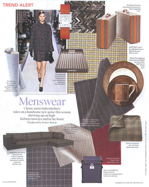 The Furniture & Fashion Connection: “Menswear style”