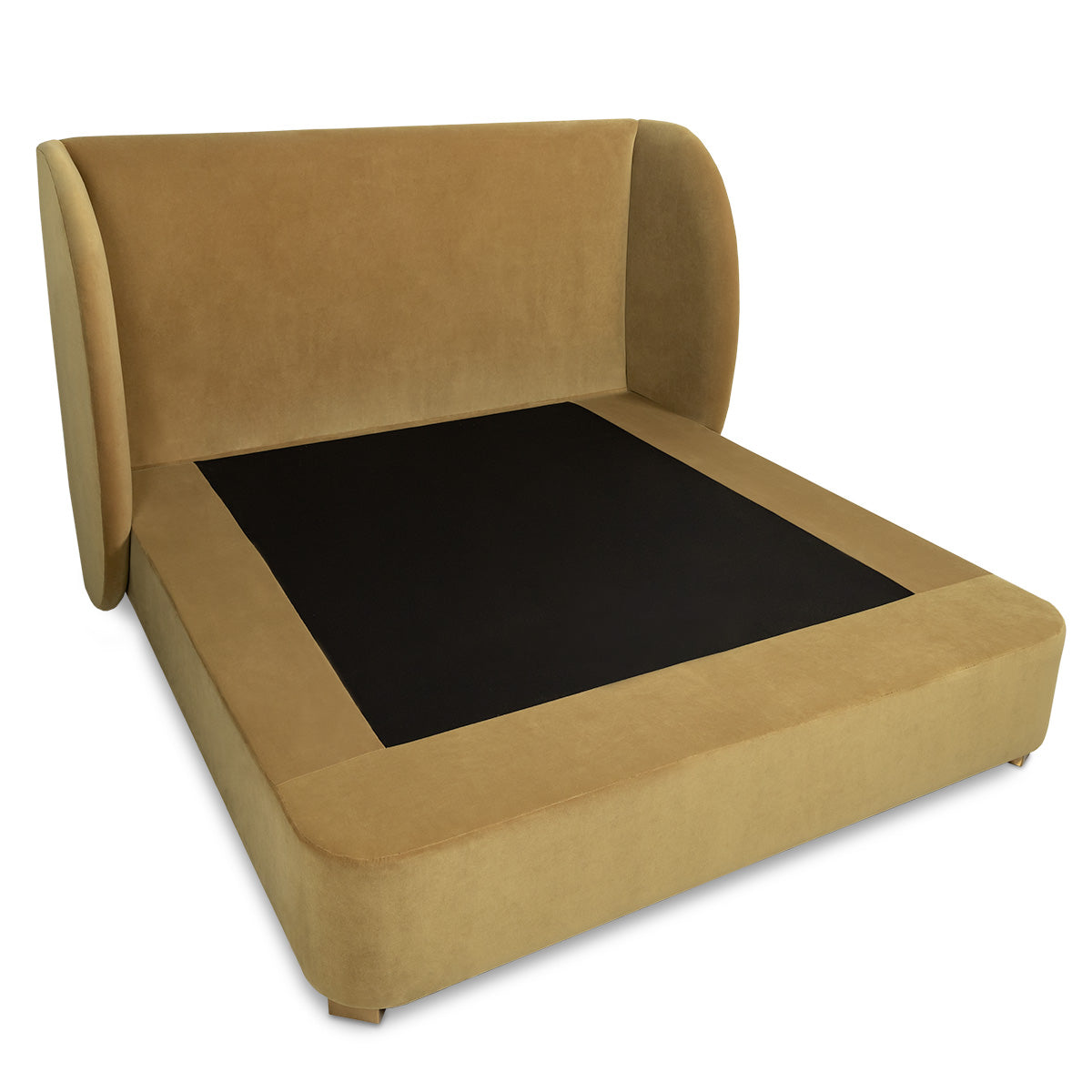 Eden Rock Bed with Brushed Brass Block Legs