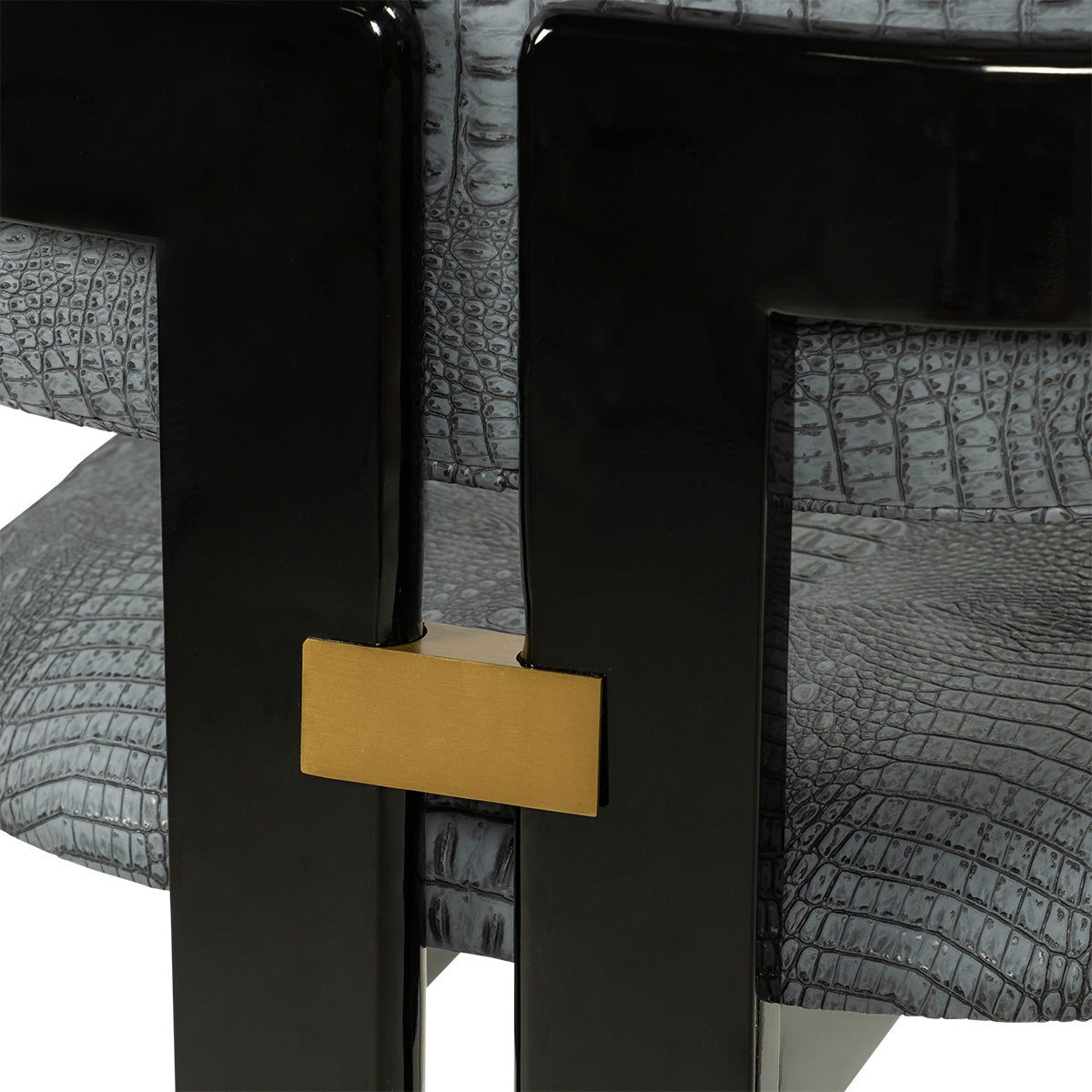 St. Germain Dining Chair in Faux Croc Fabric