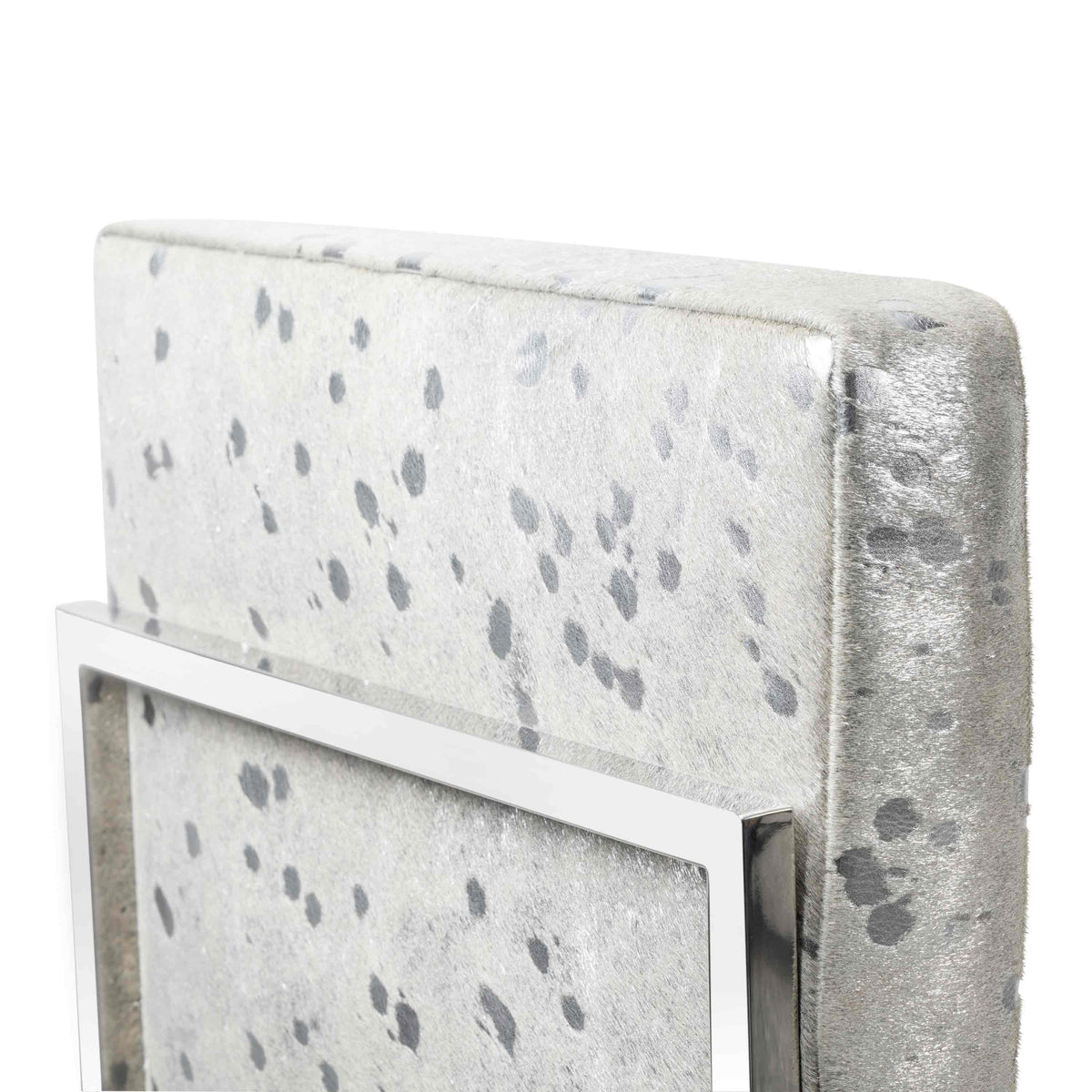 007 Bar Stool in Chrome Speckled Cowhide