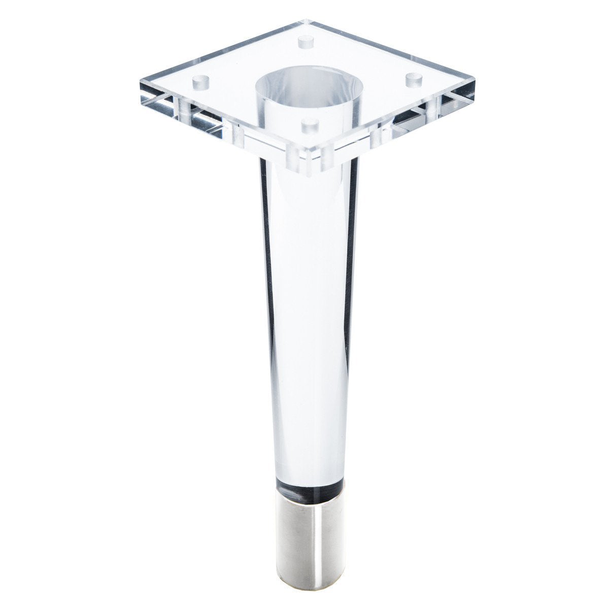 8&quot; Lucite and Metal Finished Cone Leg  (Set of 4) - ModShop1.com