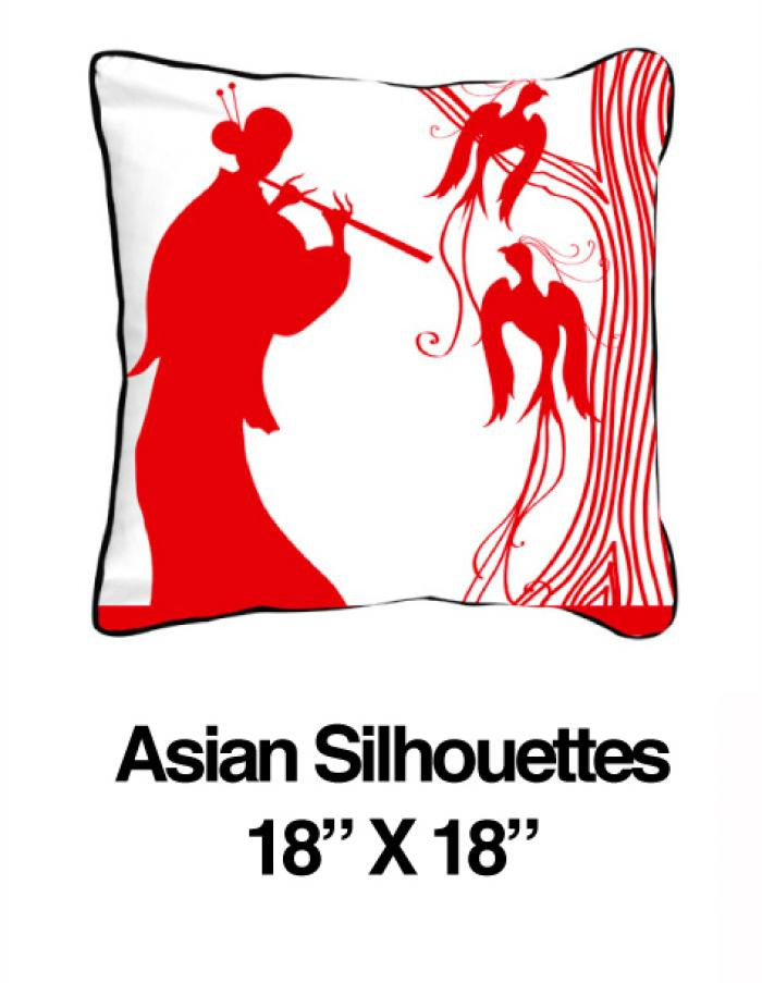 Asian Silhouettes Red - ModShop1.com