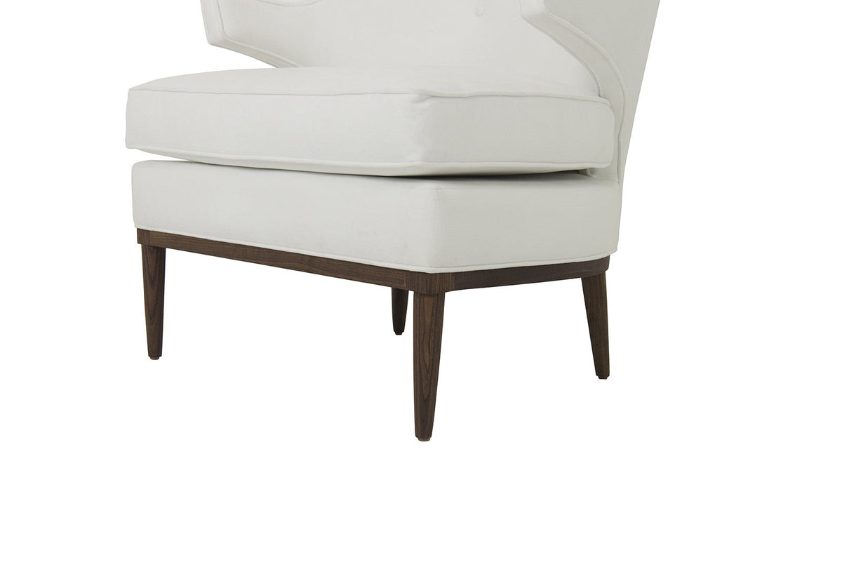 Trousdale Wing Chair in Bella White - ModShop1.com