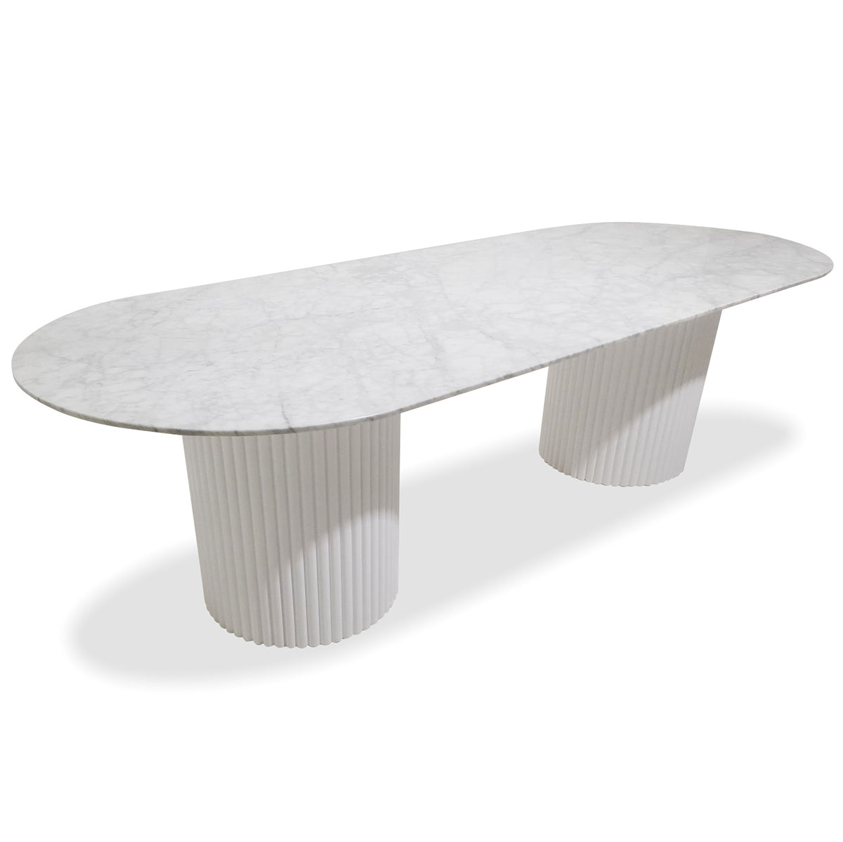 Ubud Racetrack Marble Top Dining Table