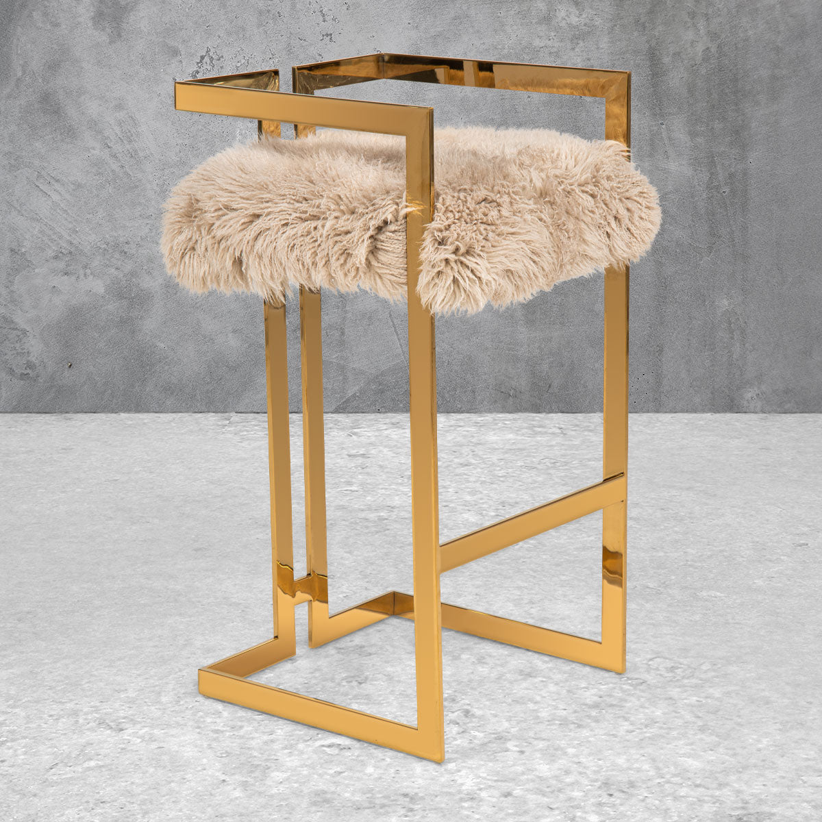 Upper East Side Bar and Counter Stool in Sheepskin