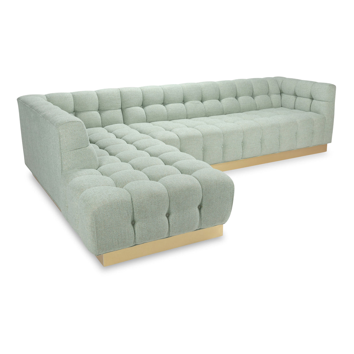 Delano Sectional w/ Chaise in Patina Chenile