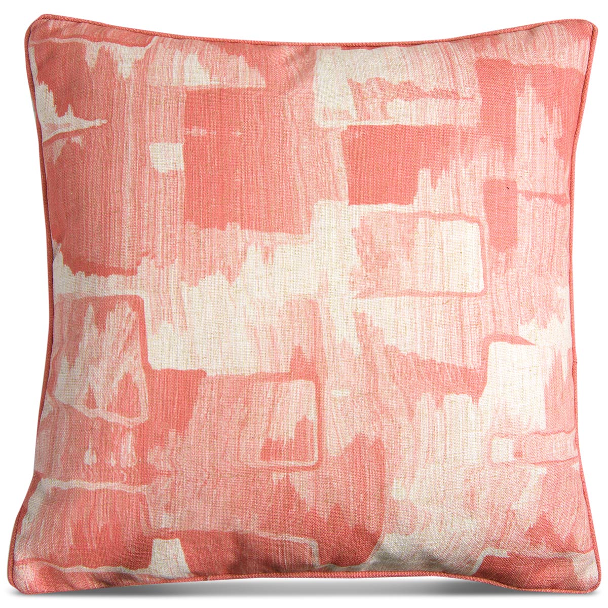 Denim Abstract Pillow in Blush - ModShop1.com