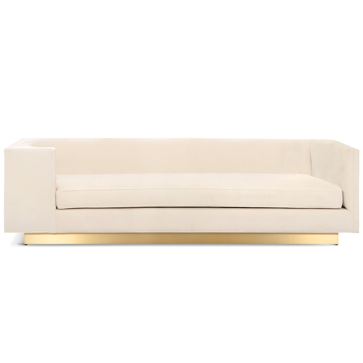 Goldfinger Sofa with Brushed Brass Toe Kick - ModShop1.com