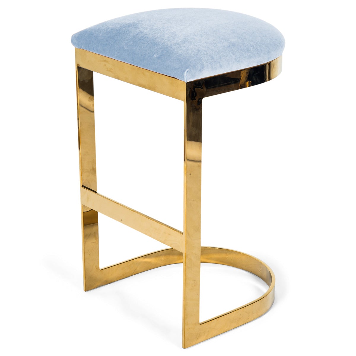 Ibiza Backless Bar and Counter Stool in Velvet - ModShop1.com