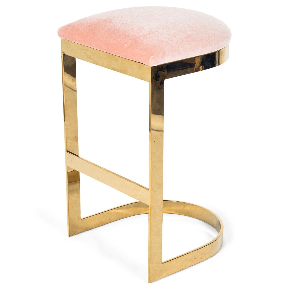Ibiza Backless Bar and Counter Stool in Velvet