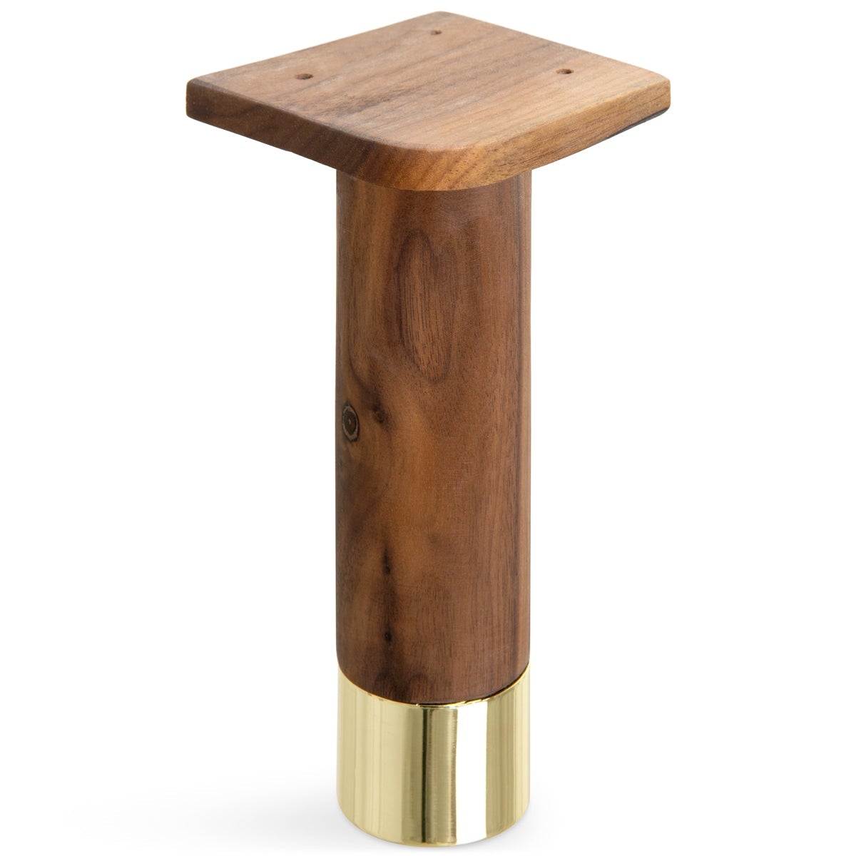 7&quot; Round Oiled Walnut with Metal Cap Leg (Set of 4)