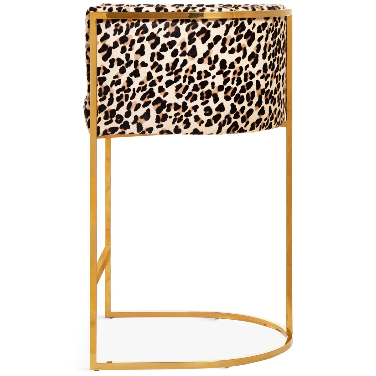 Lisbon Bar and Counter Stool in Leopard Print Cowhide - ModShop1.com