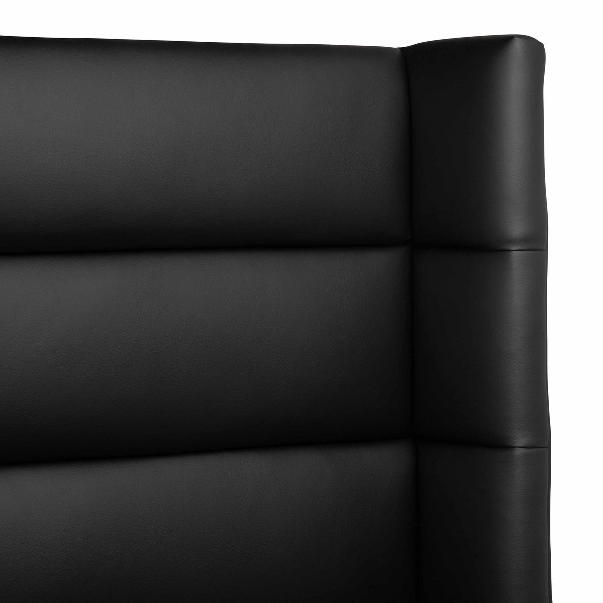 Madrid Bed in Black Faux Leather