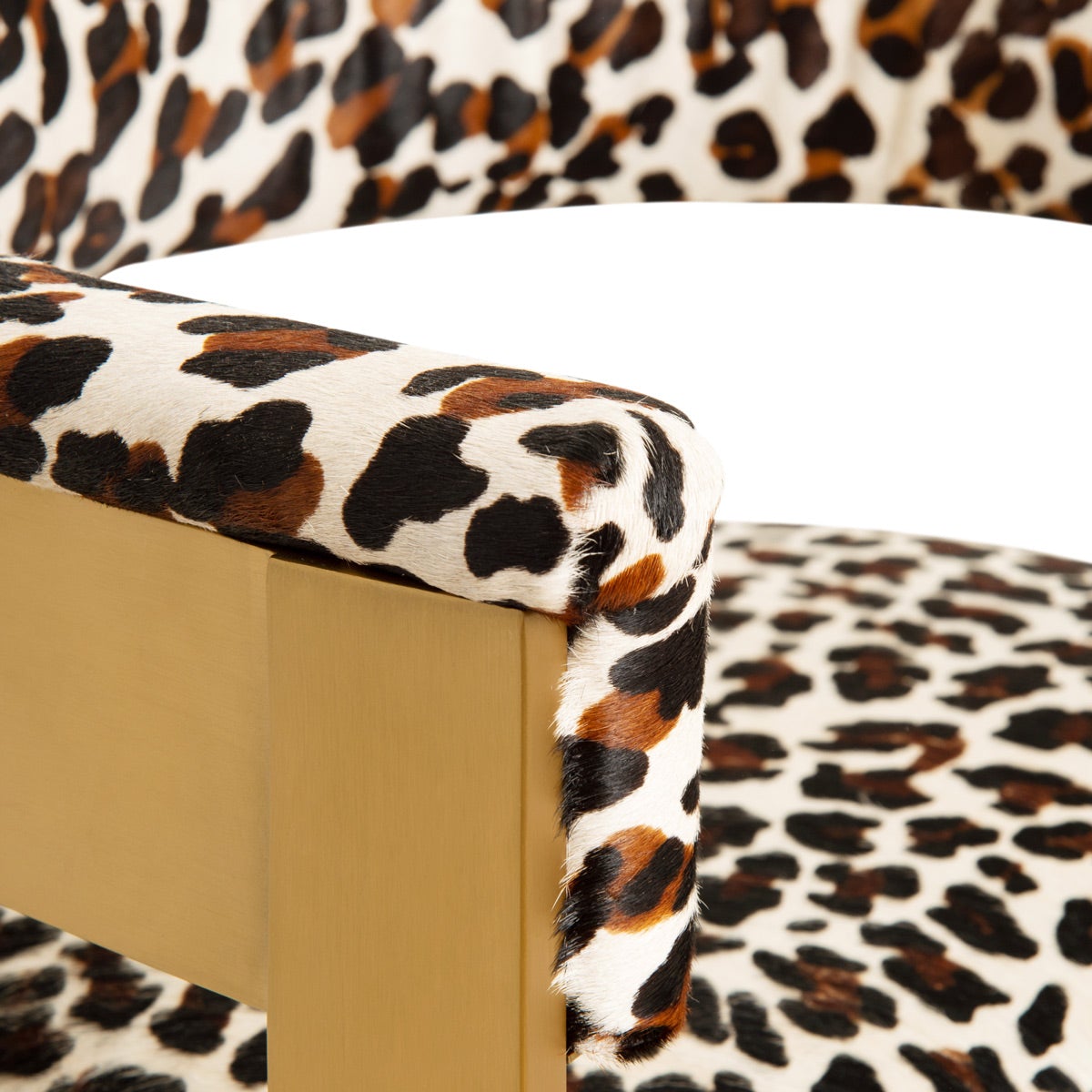 Marseille Bar and Counter Stool in Leopard Print Cowhide - ModShop1.com