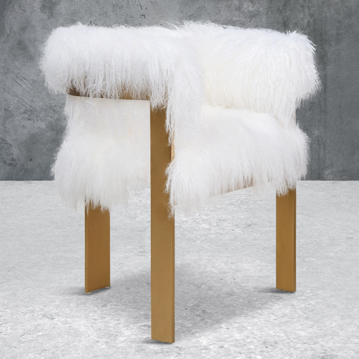 Marseille Dining Chair in Mongolian Fur