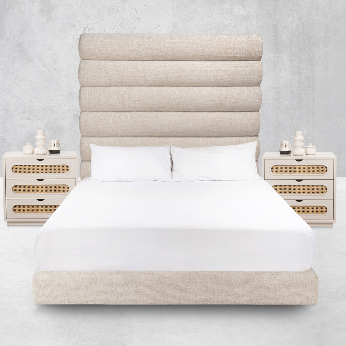 Milan Bed in Knit Fabric