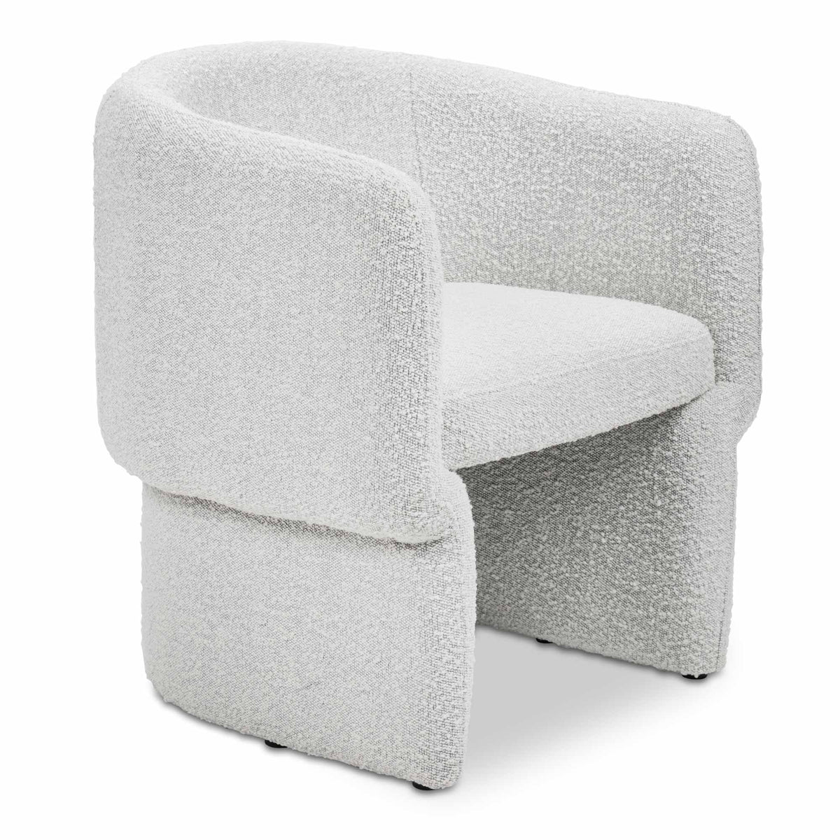Milan Dining Chair in Light Gray Boucle