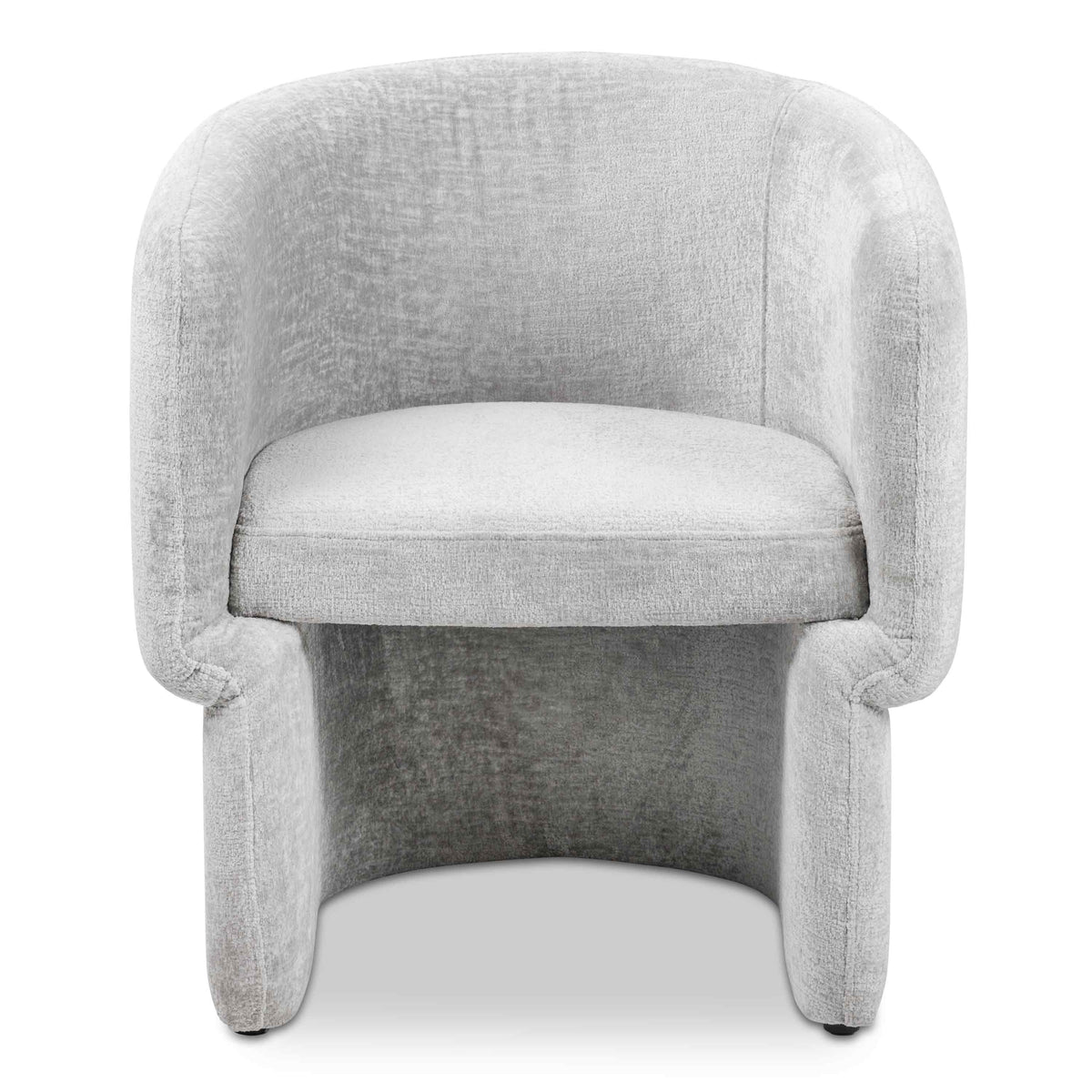 Milan Dining Chair in Light Gray Hammered Velour