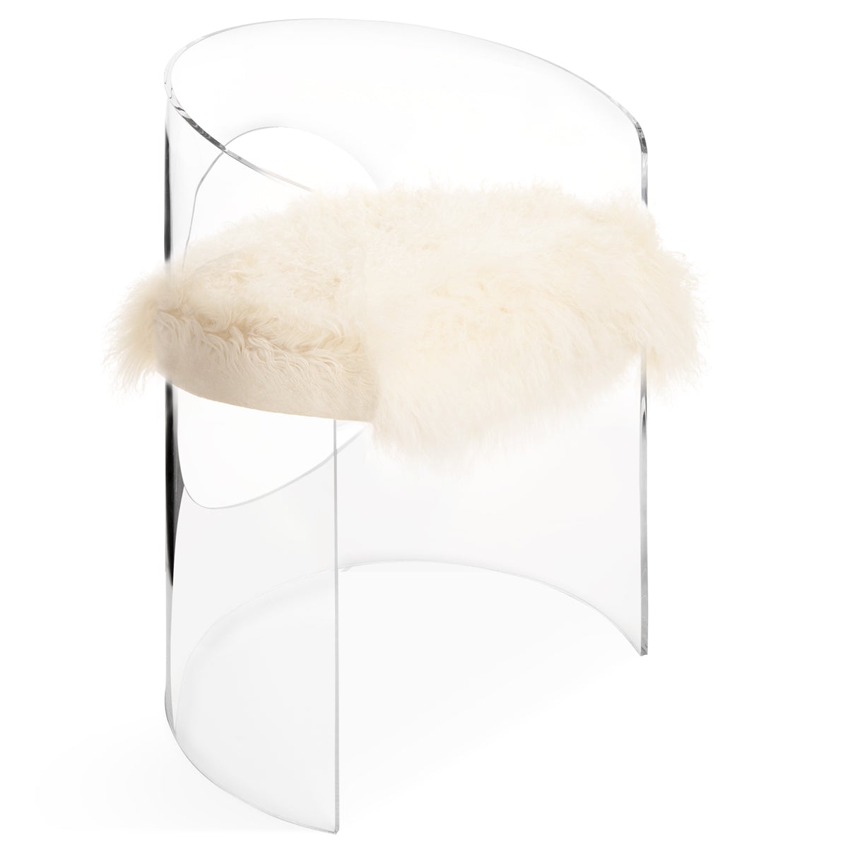 Monaco Dining Chair with Mongolian Fur - ModShop1.com