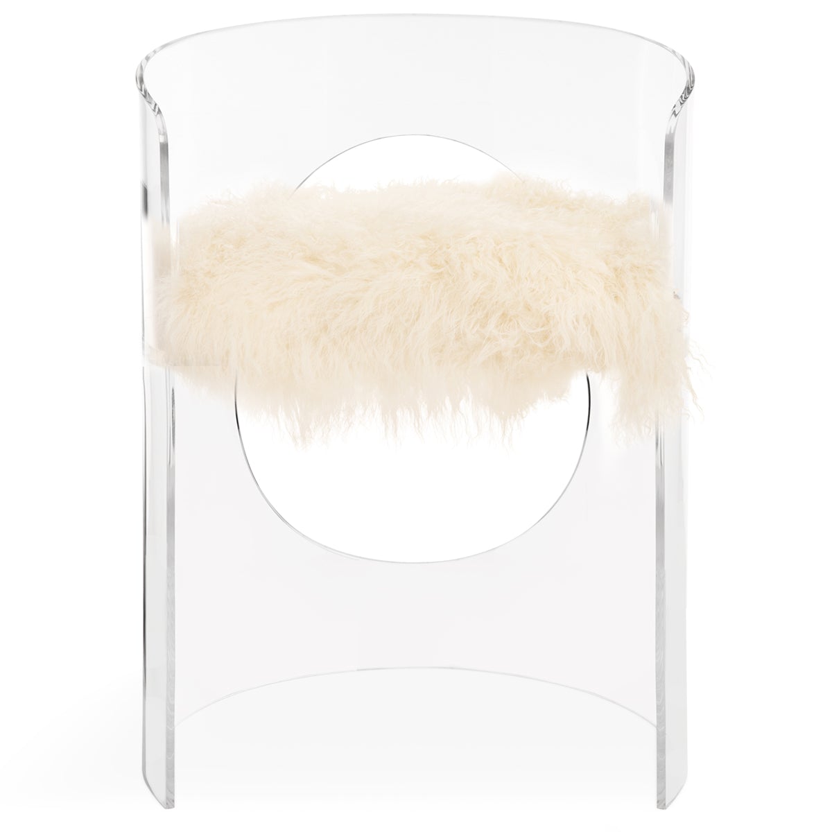Monaco Dining Chair with Mongolian Fur - ModShop1.com