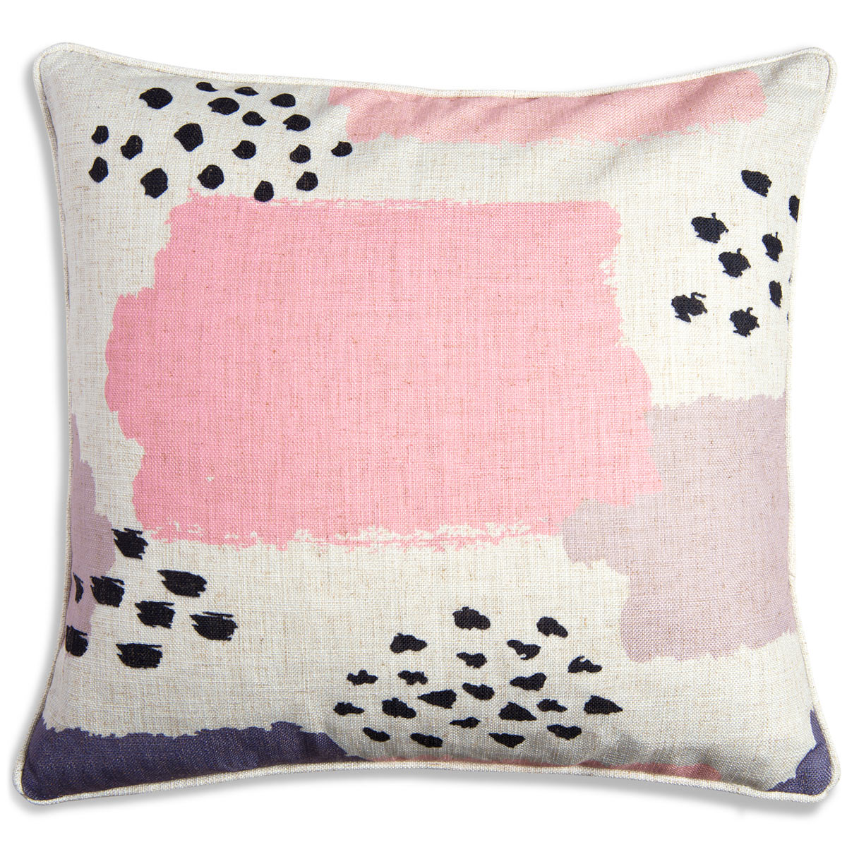 Pink Polkadot Abstract Pillow - ModShop1.com