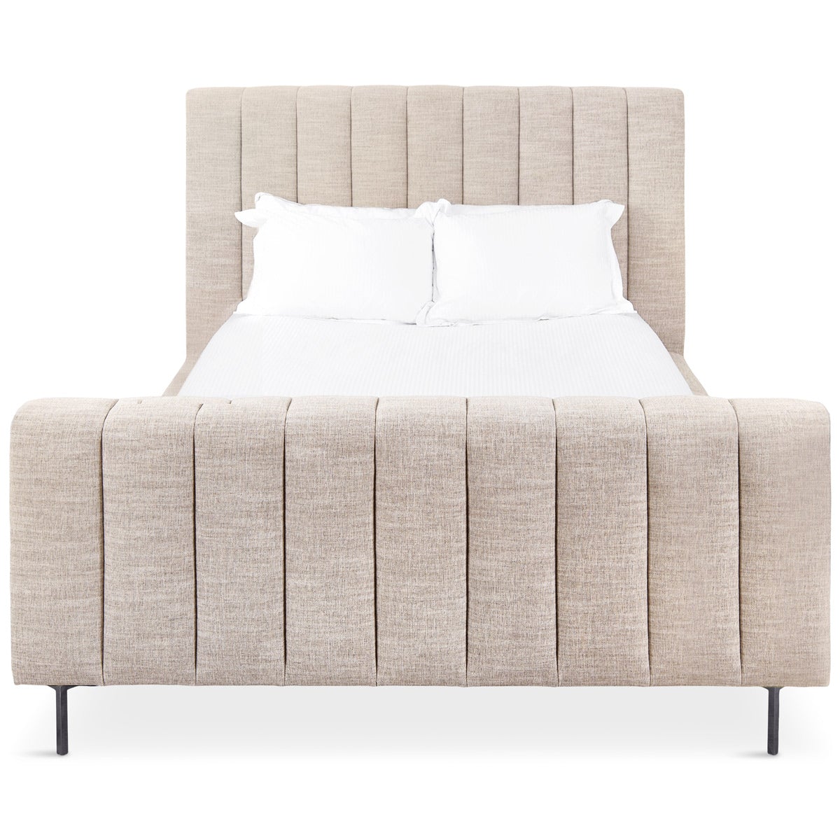 Shoreclub Bed with Footboard in Linen - ModShop1.com