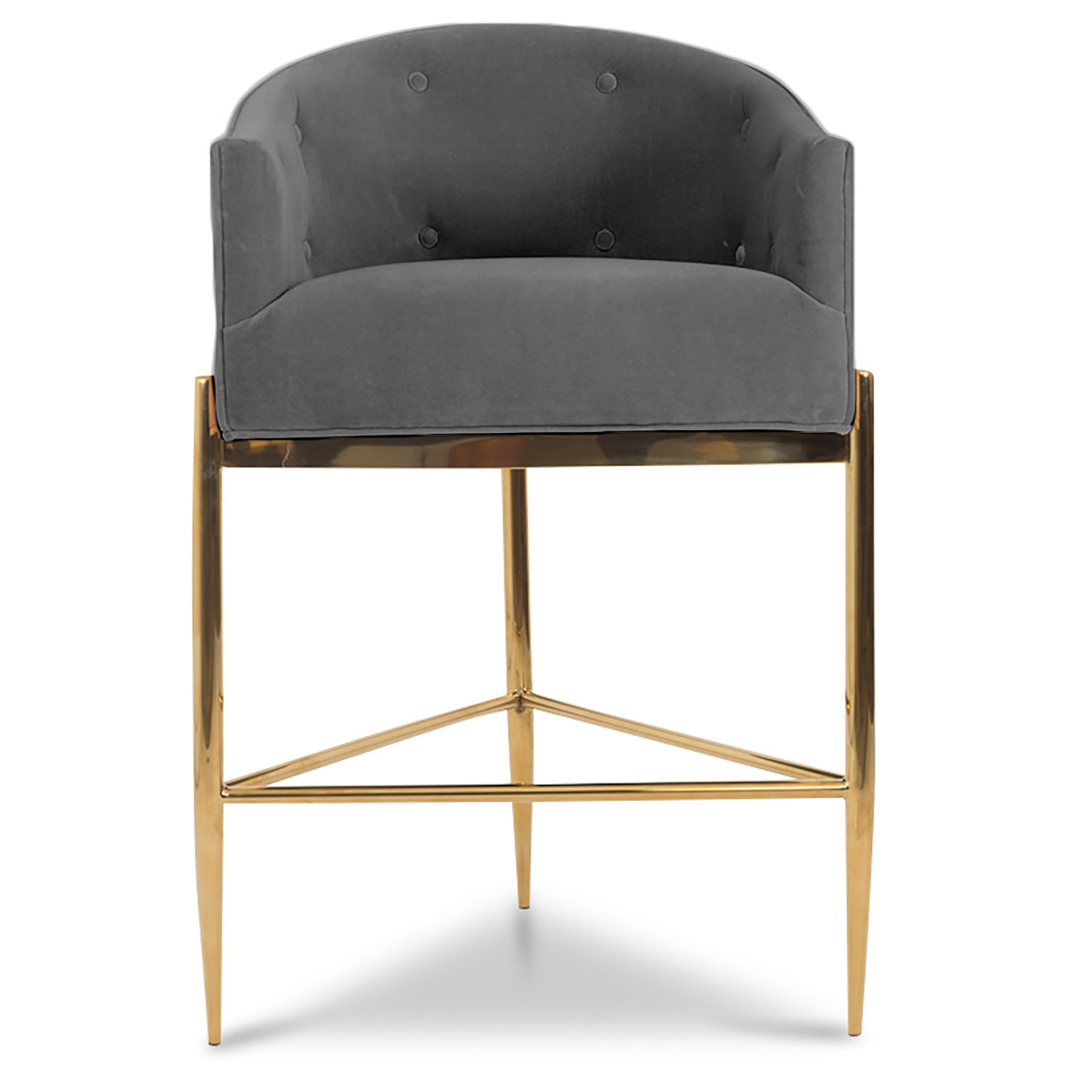 Art Deco Barstool in Dark Grey