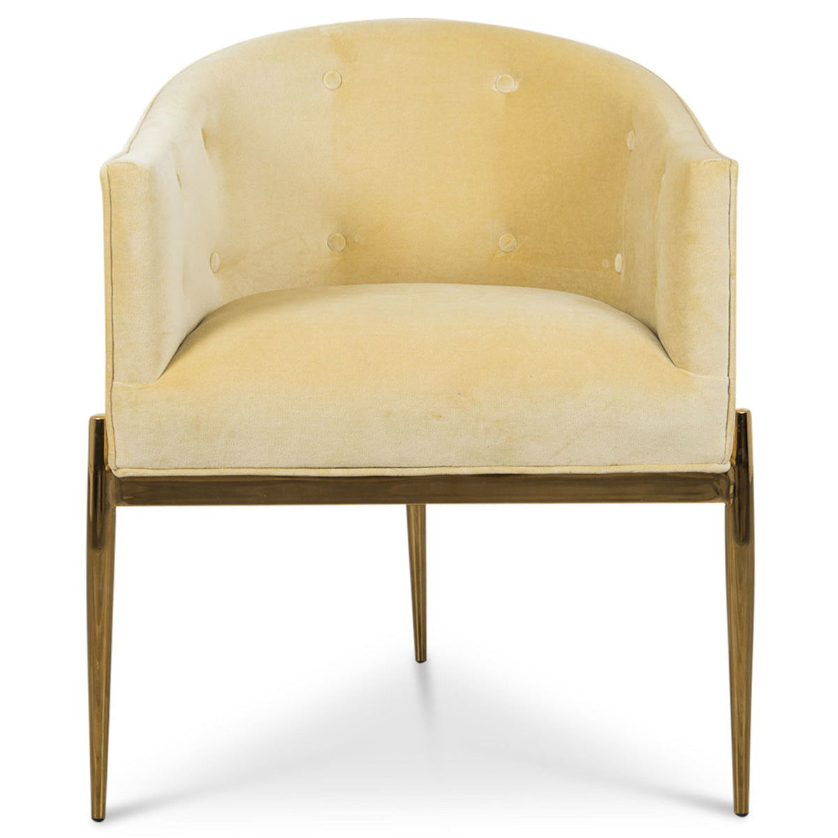 Art Deco Dining Chair in Hollandaise Velvet
