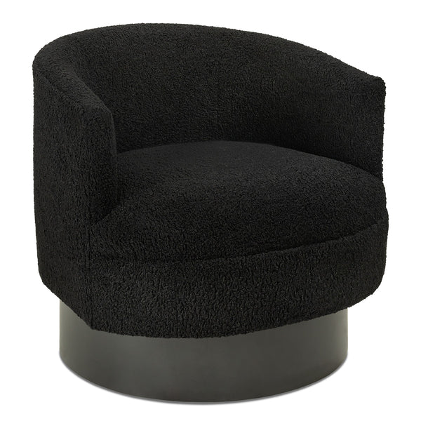 Modern Club Chair in Matte Black Swivel Base | Modshop - ModShop