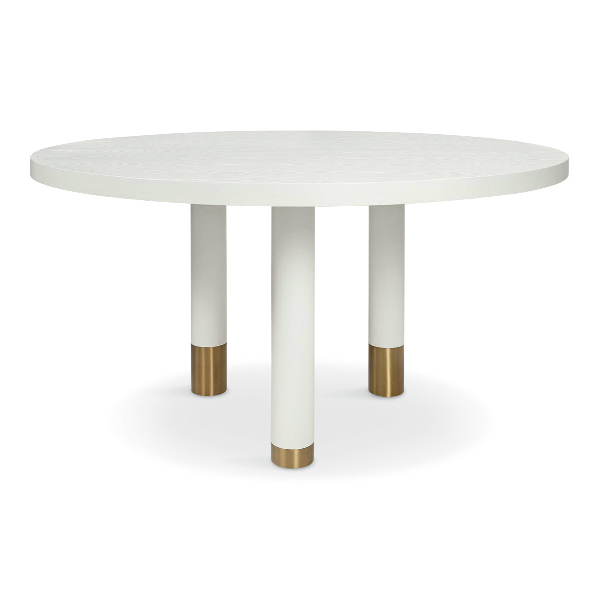 Cordoba Round Dining Table in Matte White Lacquer