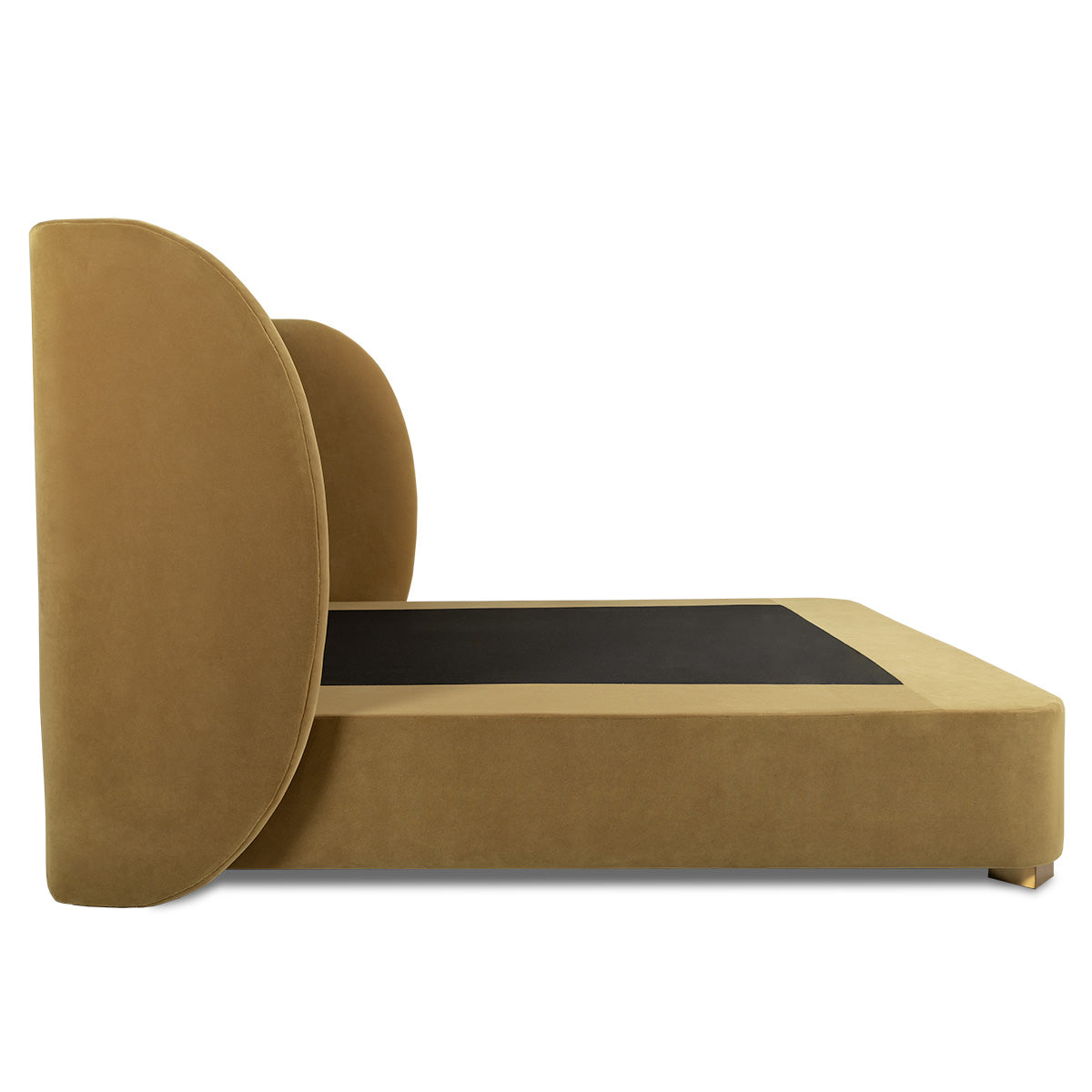 Eden Rock Bed with Brushed Brass Block Legs