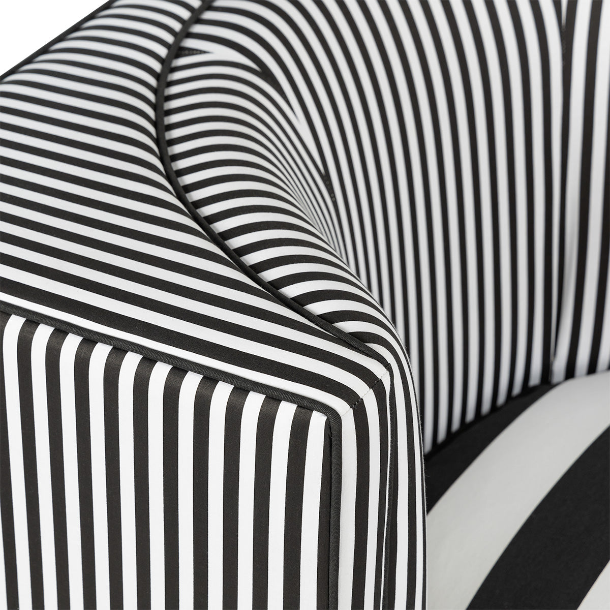 Goldfinger Sofa in Black and White Stripes