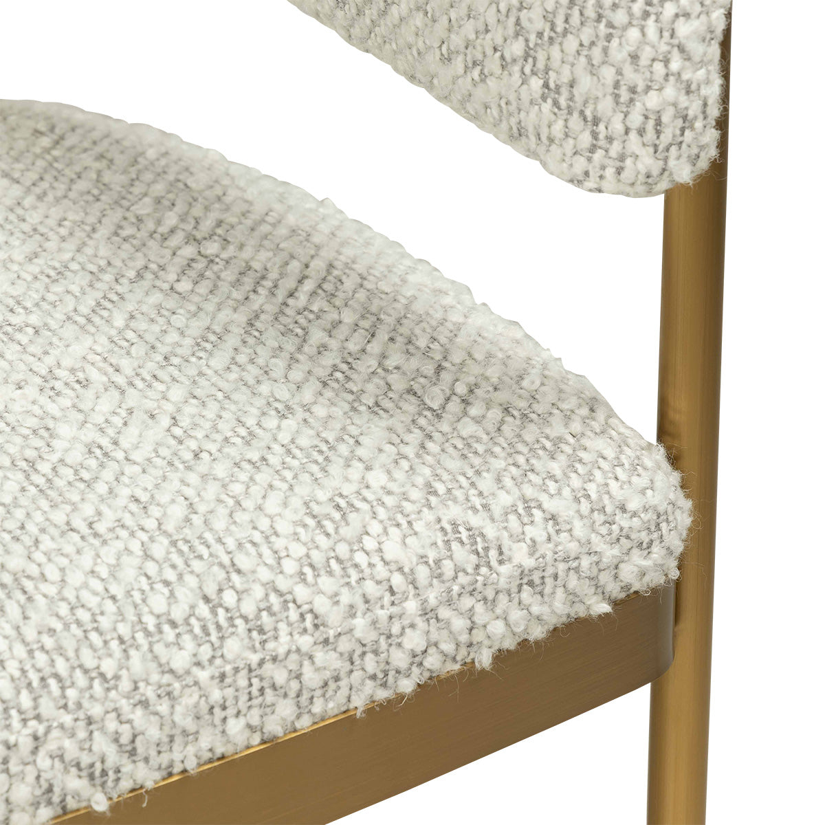 Maldives Dining Chair in Brushed Brass Frame
