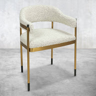 Maldives Dining Chair in Brushed Brass Frame