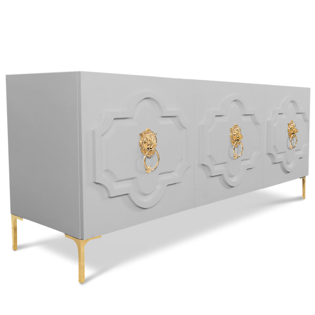 Marrakesh 3 Door Credenza in Greystone
