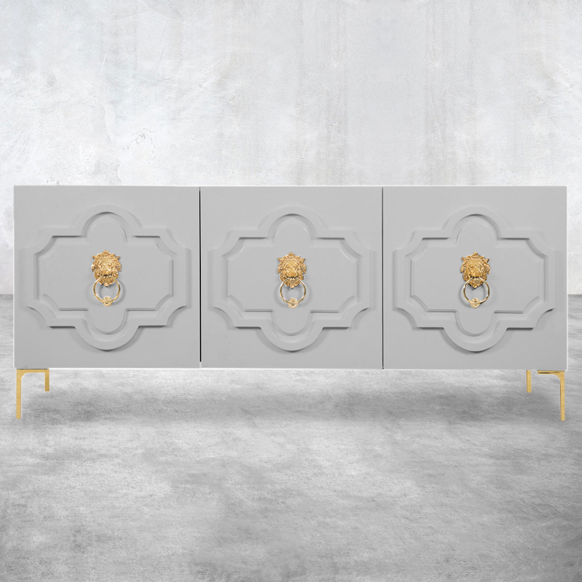 Marrakesh 3 Door Credenza in Greystone