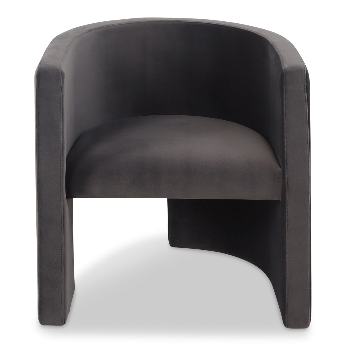 Martinique Chair in Dark Grey Velvet