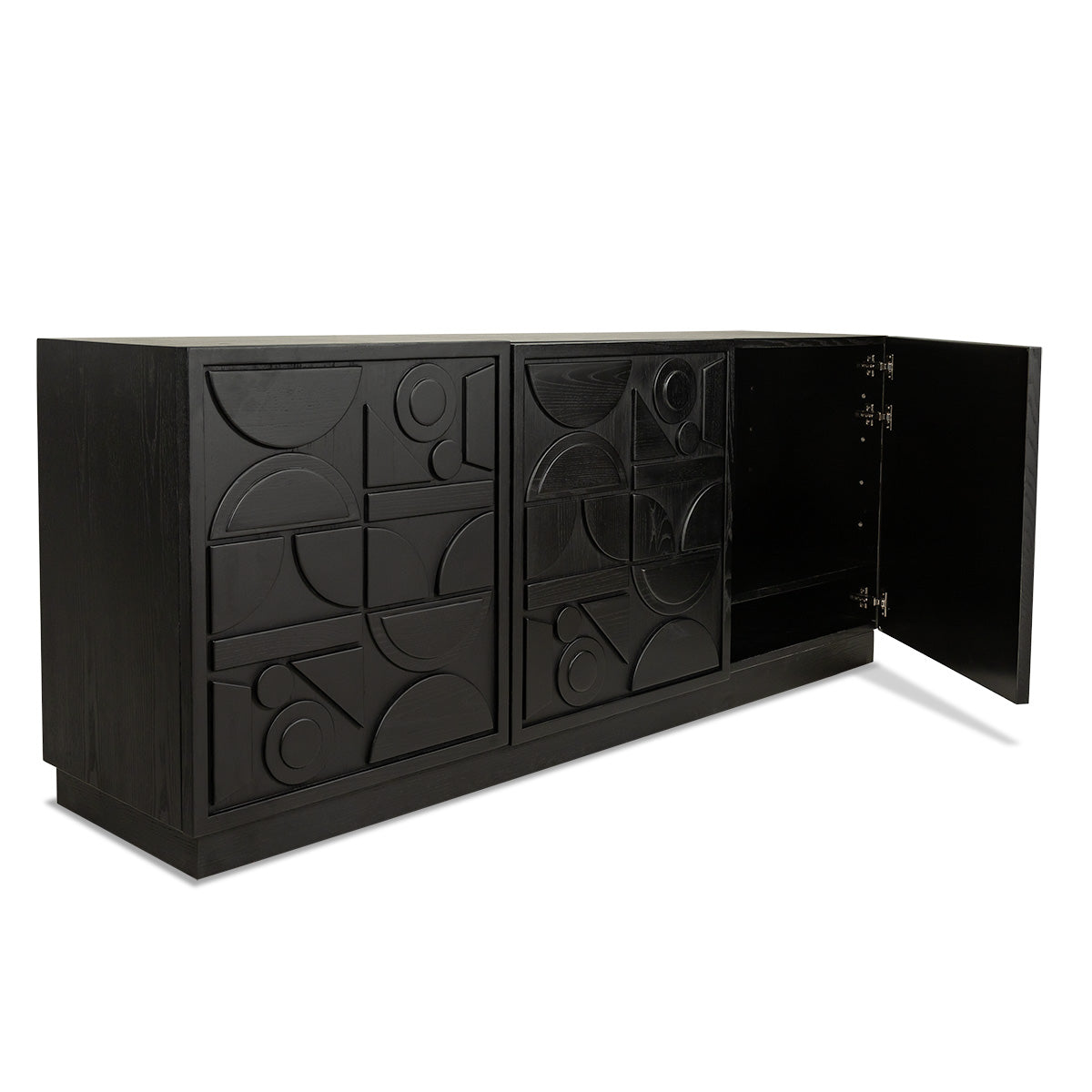 Palmia 3 Door Credenza in Ebony Stained Oak
