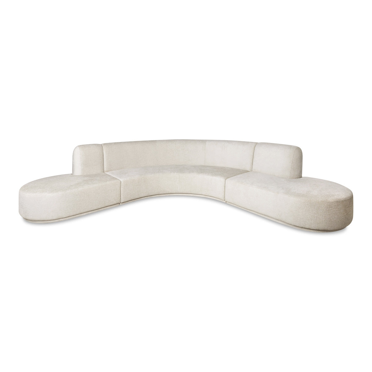 Sag Harbor 3 Piece Sectional in Off White Poodle