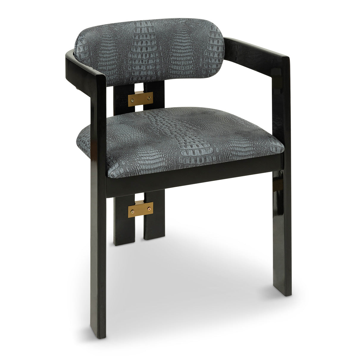 St. Germain Dining Chair in Faux Croc Fabric