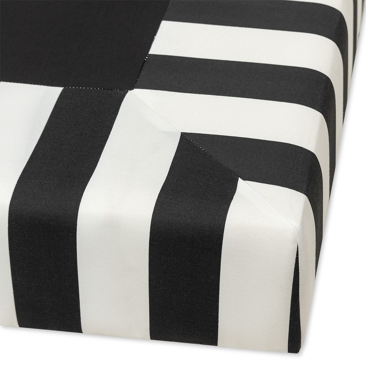 Tiffany Bed in Black and White Stripe Linen
