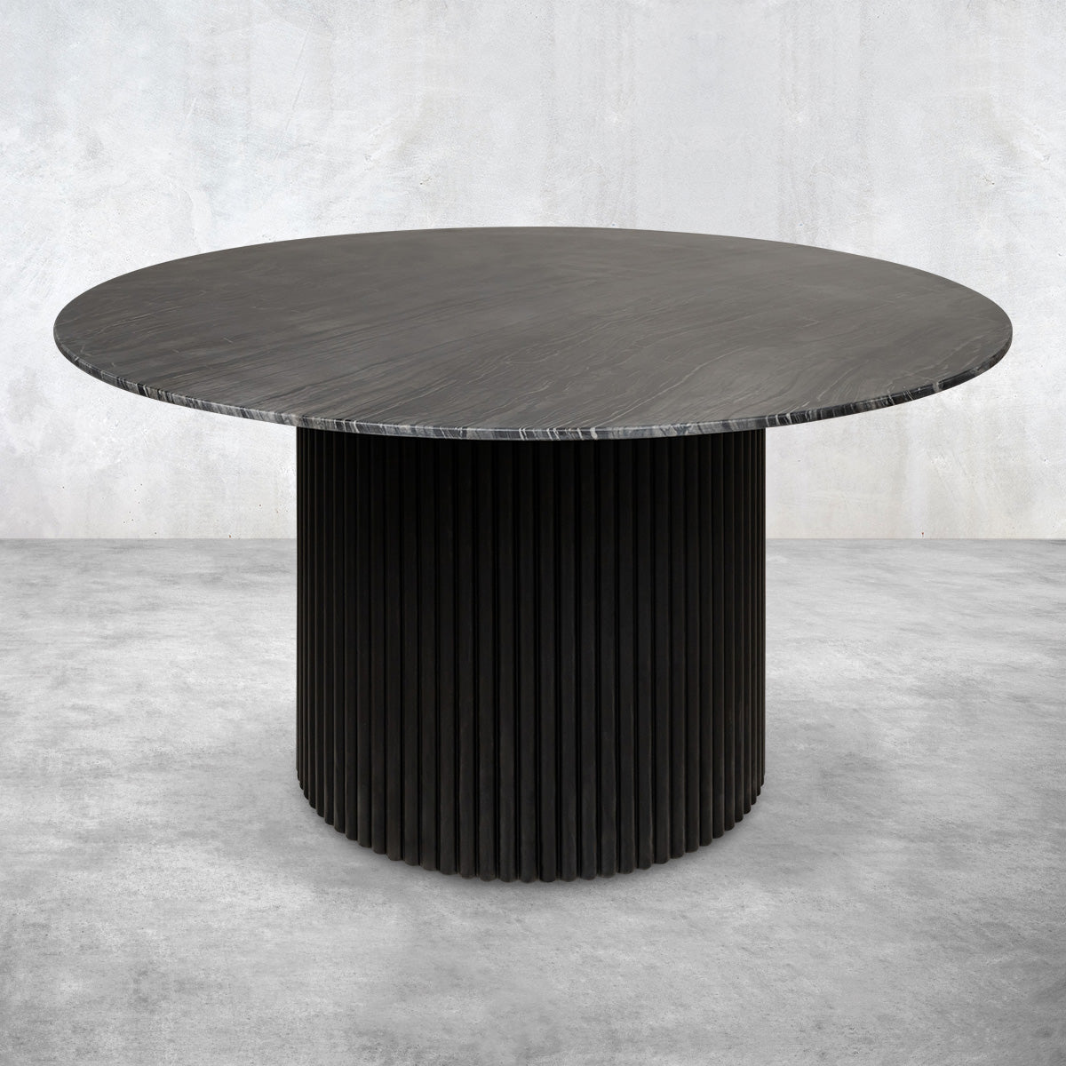 Ubud II Round Dining Table with Marble Top