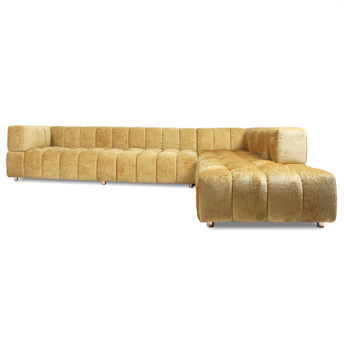 Delano Sectional in Poodle Chartreuse