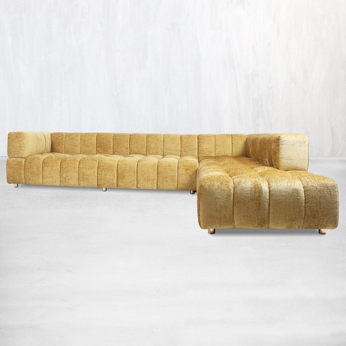 Delano Sectional in Poodle Chartreuse