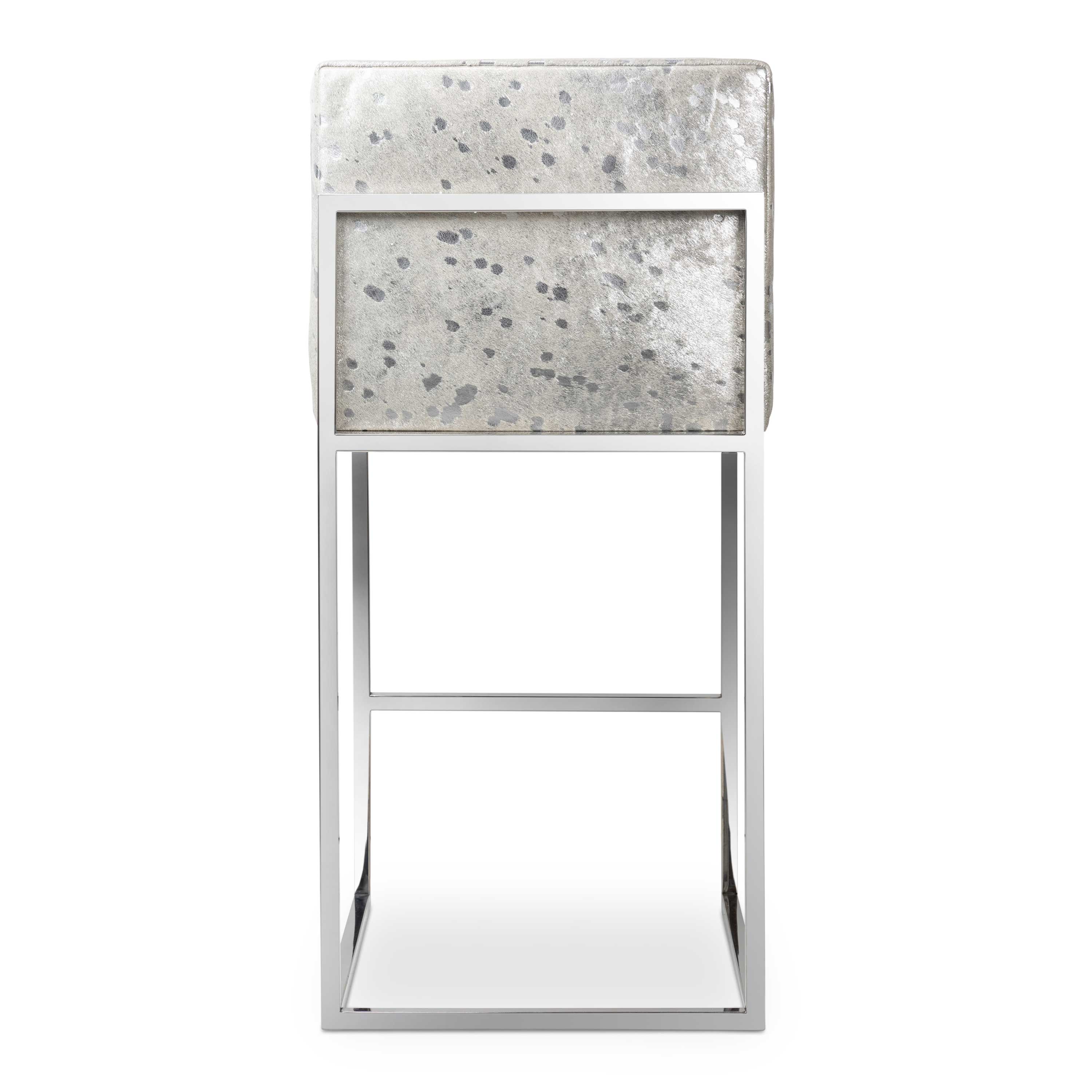 007 Barstool - Grey Faux Leather with Long Tufting - ModShop