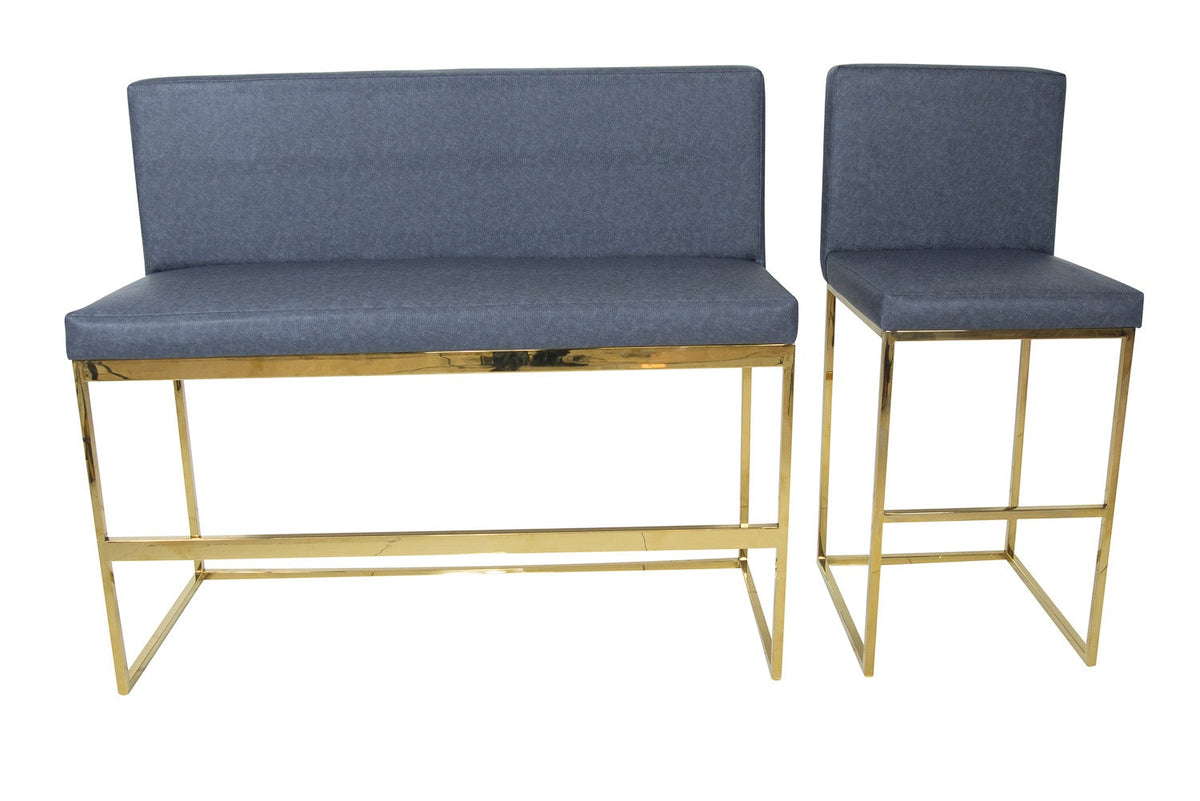 Bench 007 007 Bar Height Bench - Modern Bench with Full Back - ModShop