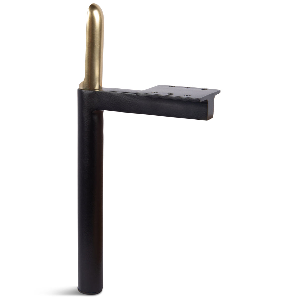 8&quot; Brass and Matte Black Round Post Legs (Set of 4)