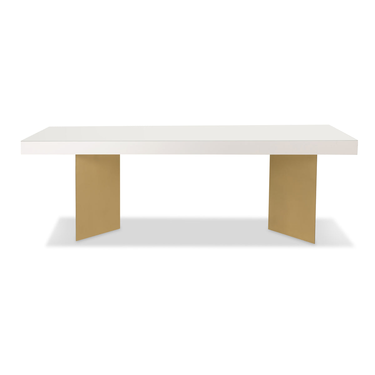 V&#39;s Dining Table in Collingwood Lacquer and Glass Top