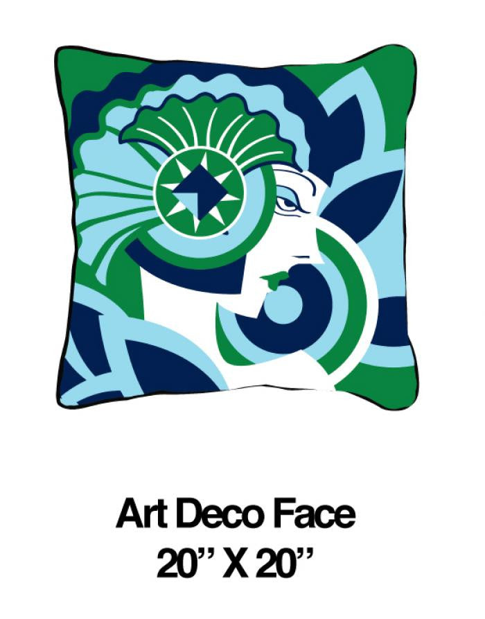 Art Deco Face Green/Blue - ModShop1.com