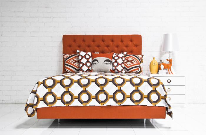 Palm Beach Bedding in Chocolate/Mocha/Old Gold - ModShop1.com